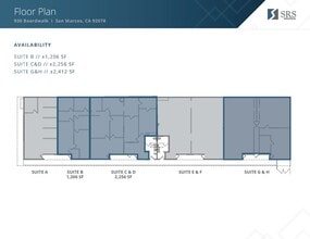 930 Boardwalk, San Marcos, CA à louer Plan d’étage- Image 1 de 1