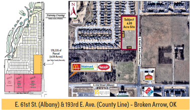 61st & County Line Rd, Broken Arrow, OK - aerial  map view - Image1