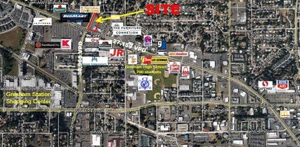 345 NW Burnside Rd, Gresham, OR - AERIAL  map view