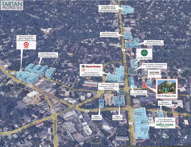 105 N Maple Ave, Falls Church, VA à vendre - Aérien - Image 2 de 17