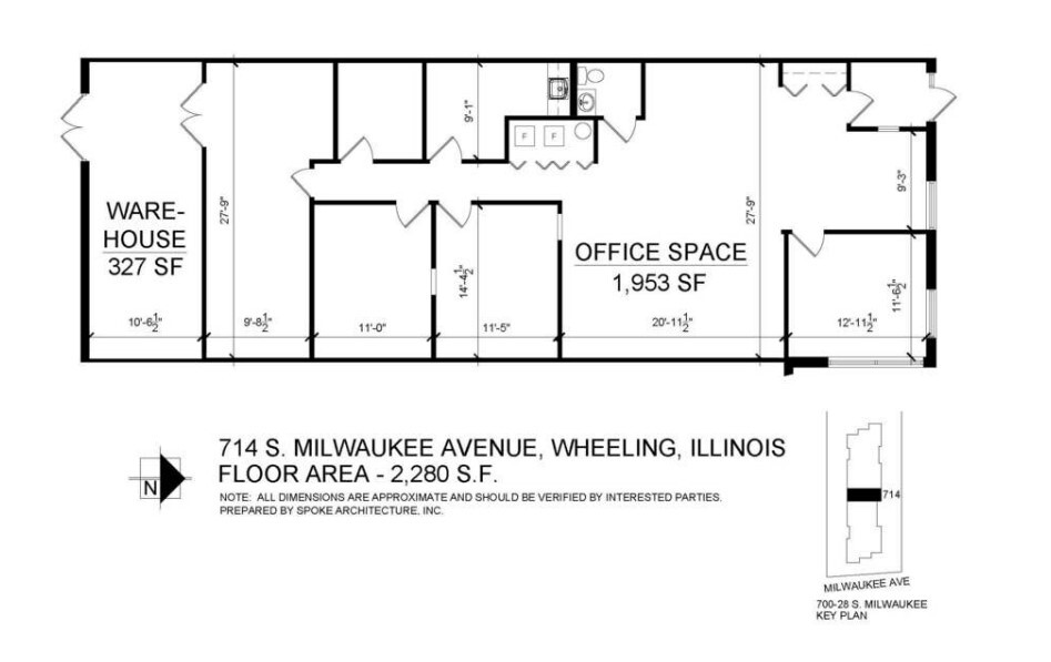 700-728 S Milwaukee Ave, Wheeling, IL à louer Plan d  tage- Image 1 de 1