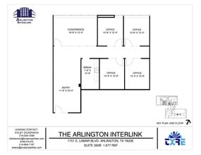 1701 E Lamar Blvd, Arlington, TX for lease Floor Plan- Image 2 of 3