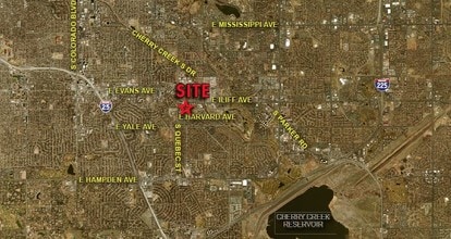 7505 E Harvard Ave, Denver, CO - Aérien  Vue de la carte - Image1
