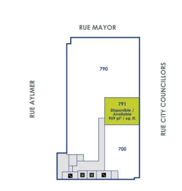 1450-1480 Rue City Councillors, Montréal, QC à louer Plan d’étage- Image 1 de 1