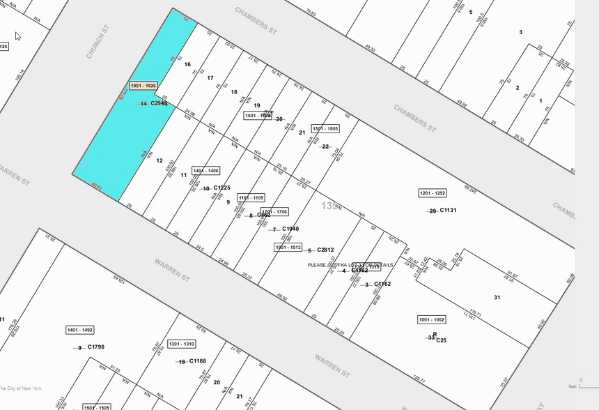 102 Chambers St, New York, NY à louer - Plan cadastral - Image 2 de 12