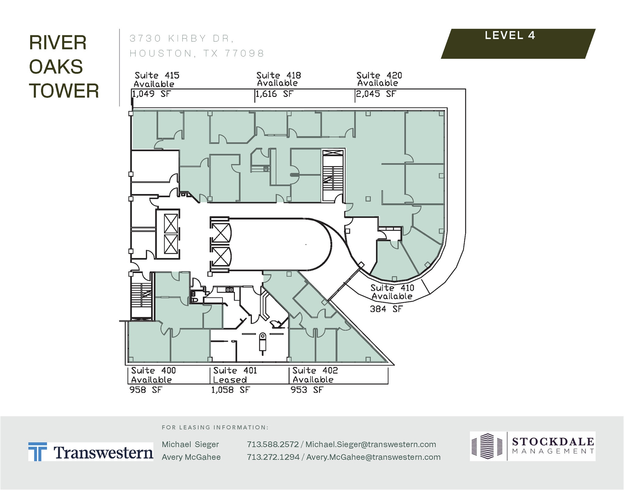 3730 Kirby Dr, Houston, TX à louer Plan d’étage- Image 1 de 1