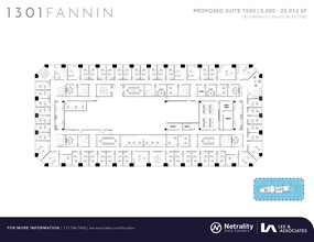 1301 Fannin St, Houston, TX à louer Plan d  tage- Image 1 de 1