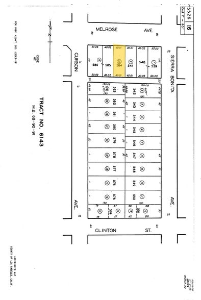 7564-7568 Melrose Ave, Los Angeles, CA à louer - Plan cadastral - Image 3 de 5
