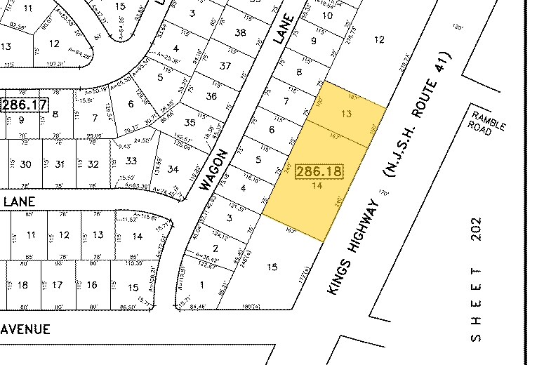 504 Kings Hwy, Cherry Hill, NJ à vendre - Plan cadastral - Image 2 de 10