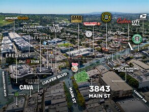 3843 Main St, Culver City, CA - AERIAL  map view - Image1