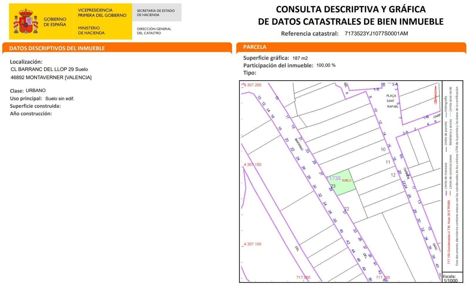 Land in Montaverner, Valencia for lease Site Plan- Image 1 of 2