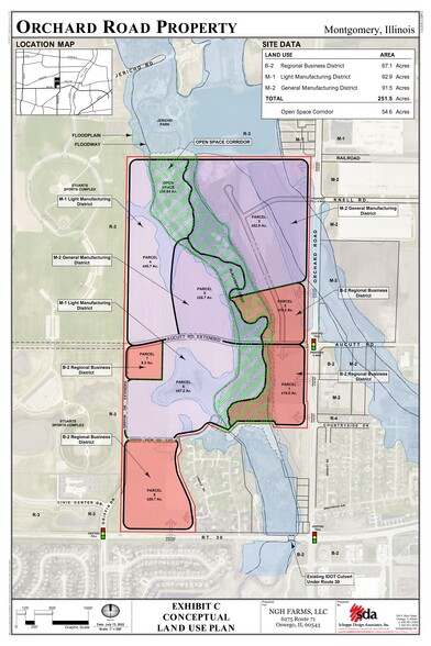 Orchard & Route 30, Montgomery, IL à vendre - Plan de site - Image 2 de 2