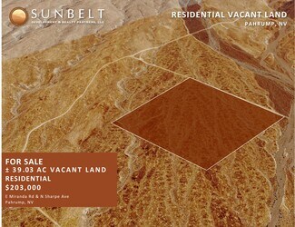 Plus de détails pour 8630 Sharpe Avenue, Pahrump, NV - Terrain à vendre