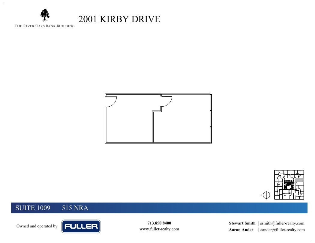 2001 Kirby Dr, Houston, TX à louer Plan d’étage- Image 1 de 1