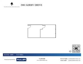 2001 Kirby Dr, Houston, TX à louer Plan d’étage- Image 1 de 1