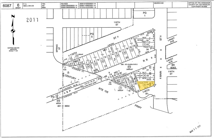 105 W 116th Pl, Los Angeles, CA à vendre - Plan cadastral - Image 2 de 11