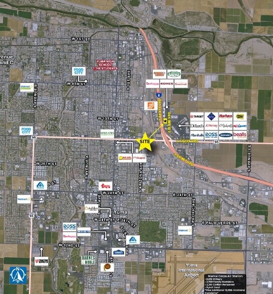 1350 S Castle Dome Ave, Yuma, AZ for lease - Aerial - Image 2 of 2