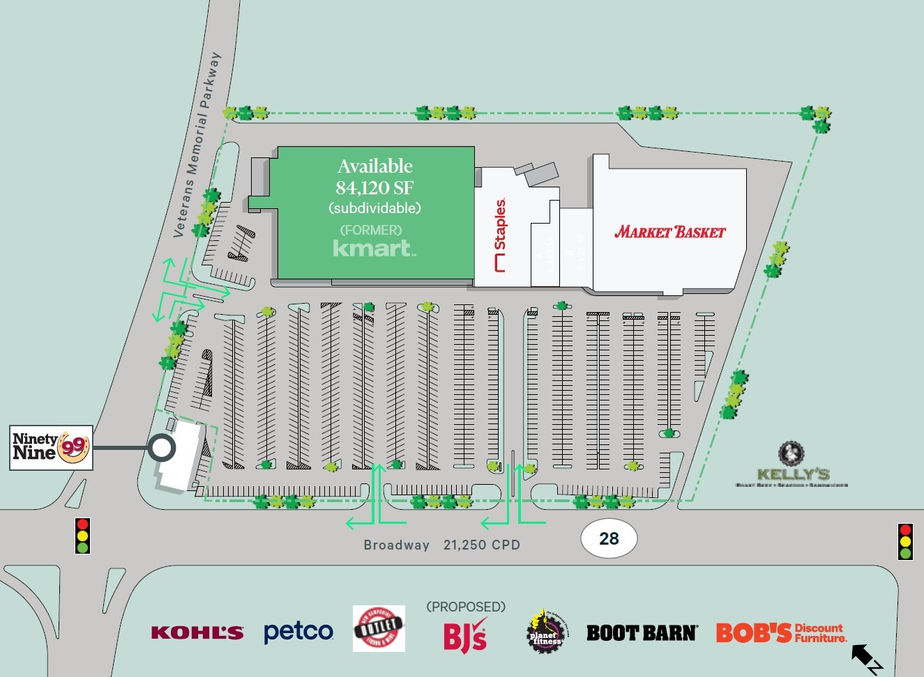 161-167 S Broadway, Salem, NH à louer Plan de site- Image 1 de 2