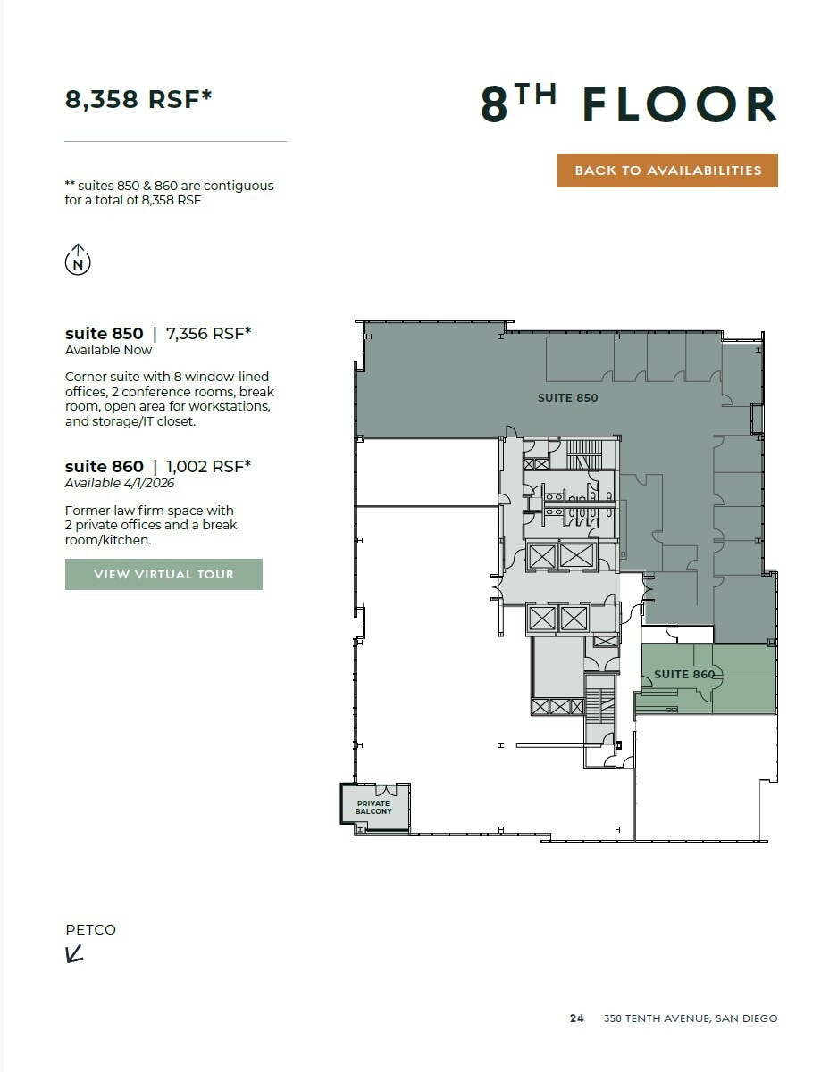 350 10th Ave, San Diego, CA à louer Plan d’étage- Image 1 de 1