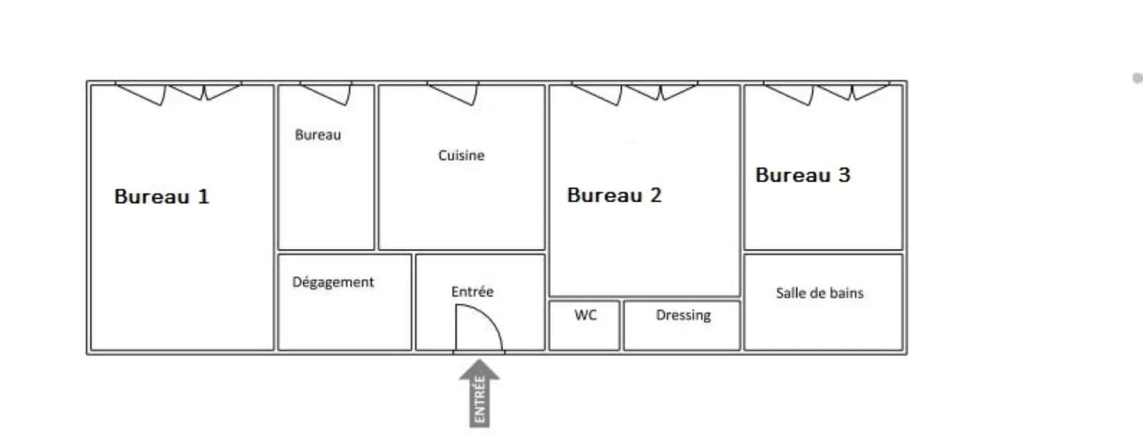 Bureau dans Villeurbanne à vendre Plan d’étage- Image 1 de 6