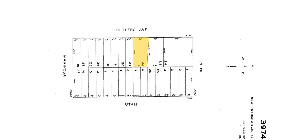 435 Potrero Ave, San Francisco, CA à louer - Plan cadastral - Image 3 de 4