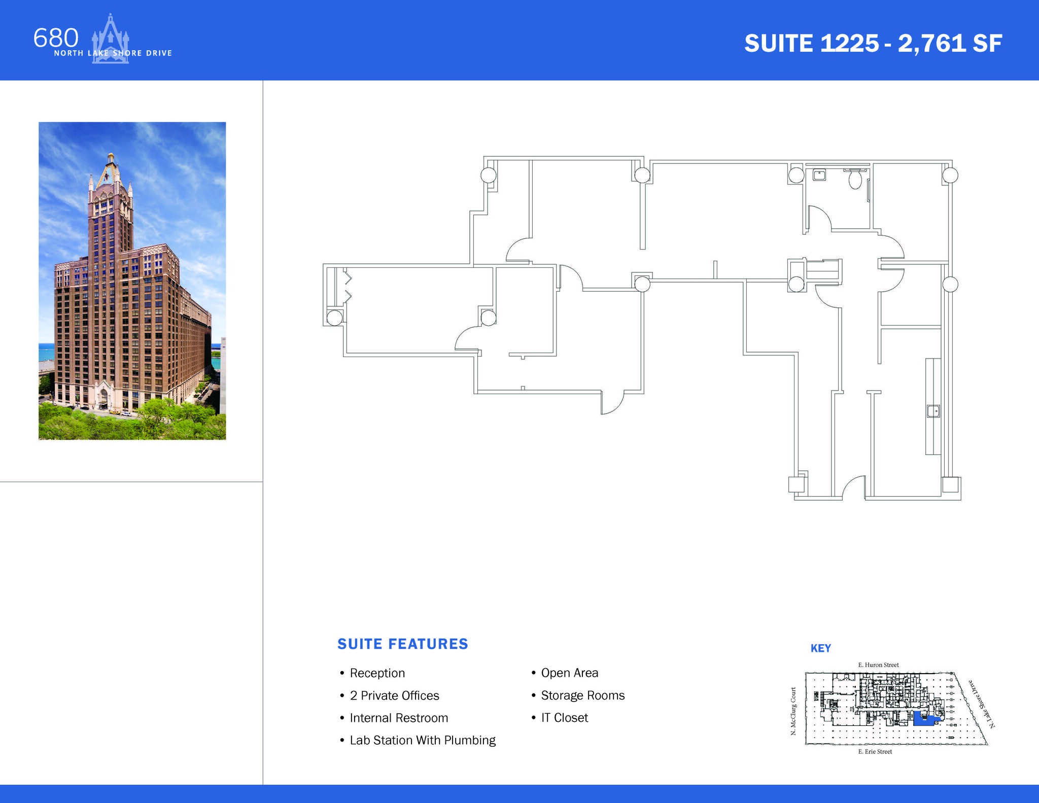 680 N Lake Shore Dr, Chicago, IL à louer Plan d  tage- Image 1 de 1