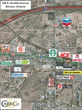 306-362 S Ocotillo Ave, Benson, AZ - AÉRIEN  Vue de la carte