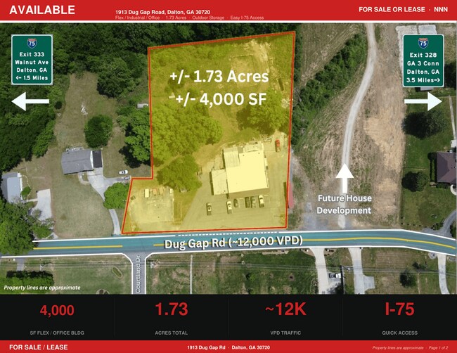 More details for 1913 Dug Gap Rd, Dalton, GA - Flex for Sale