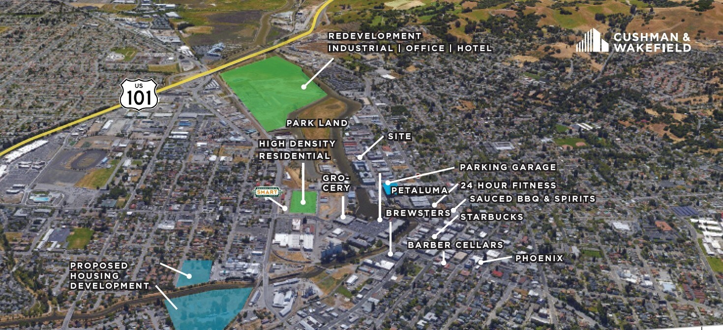 429 1st St, Petaluma, CA à louer Aérien- Image 1 de 12