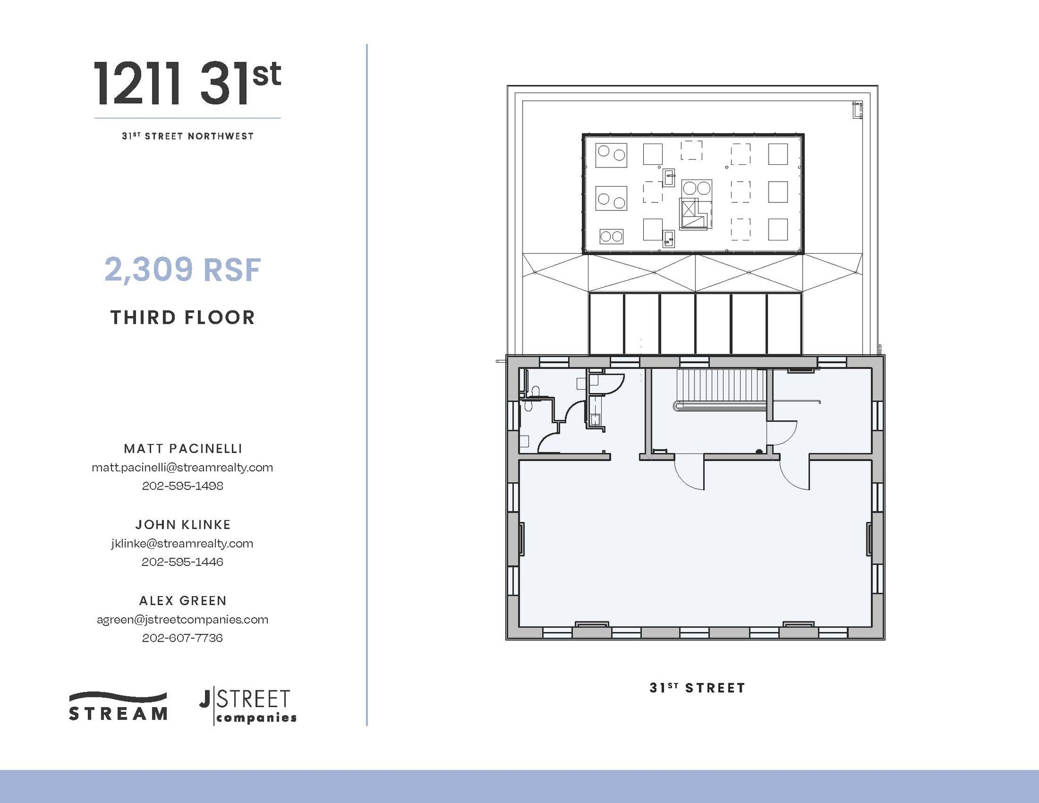 1211 31st St NW, Washington, DC à louer Plan d  tage- Image 1 de 3