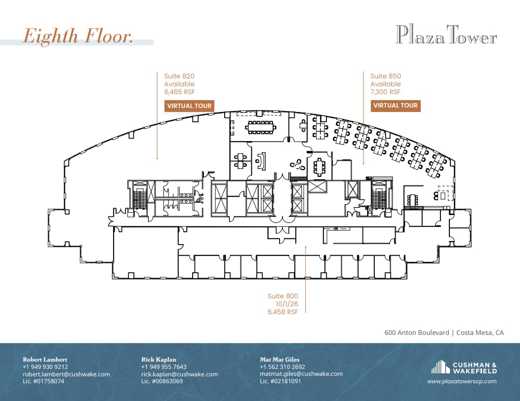 650 Town Center Dr, Costa Mesa, CA à louer Plan d’étage- Image 1 de 1