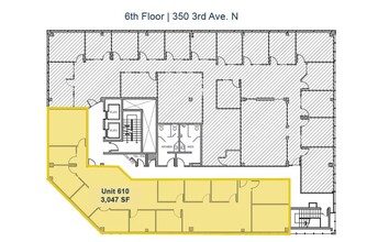 340-350 3rd Ave N, Saskatoon, SK for lease Floor Plan- Image 2 of 2