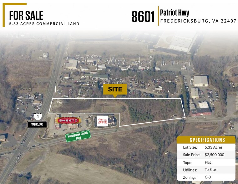 8601 Patriot Hwy, Fredericksburg, VA à vendre - Aérien - Image 1 de 4