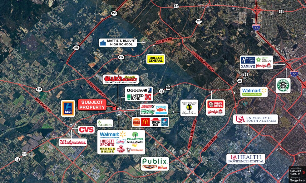7880 Moffett Rd, Semmes, AL à louer - Aérien - Image 3 de 11