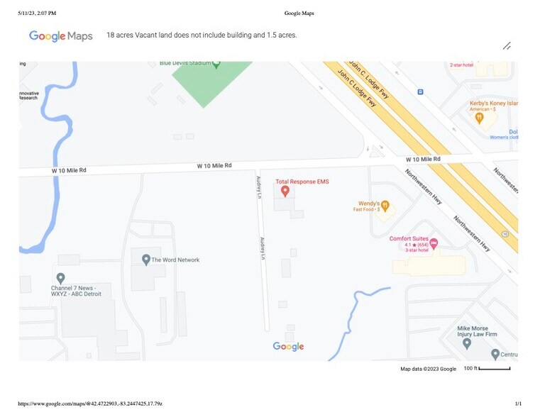 20475 W Ten Mile Rd, Southfield, MI à vendre - Aérien - Image 1 de 2