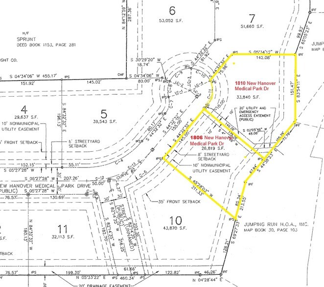 1806 New Hanover Medical Dr, Wilmington, NC à vendre - Plan cadastral - Image 3 de 3