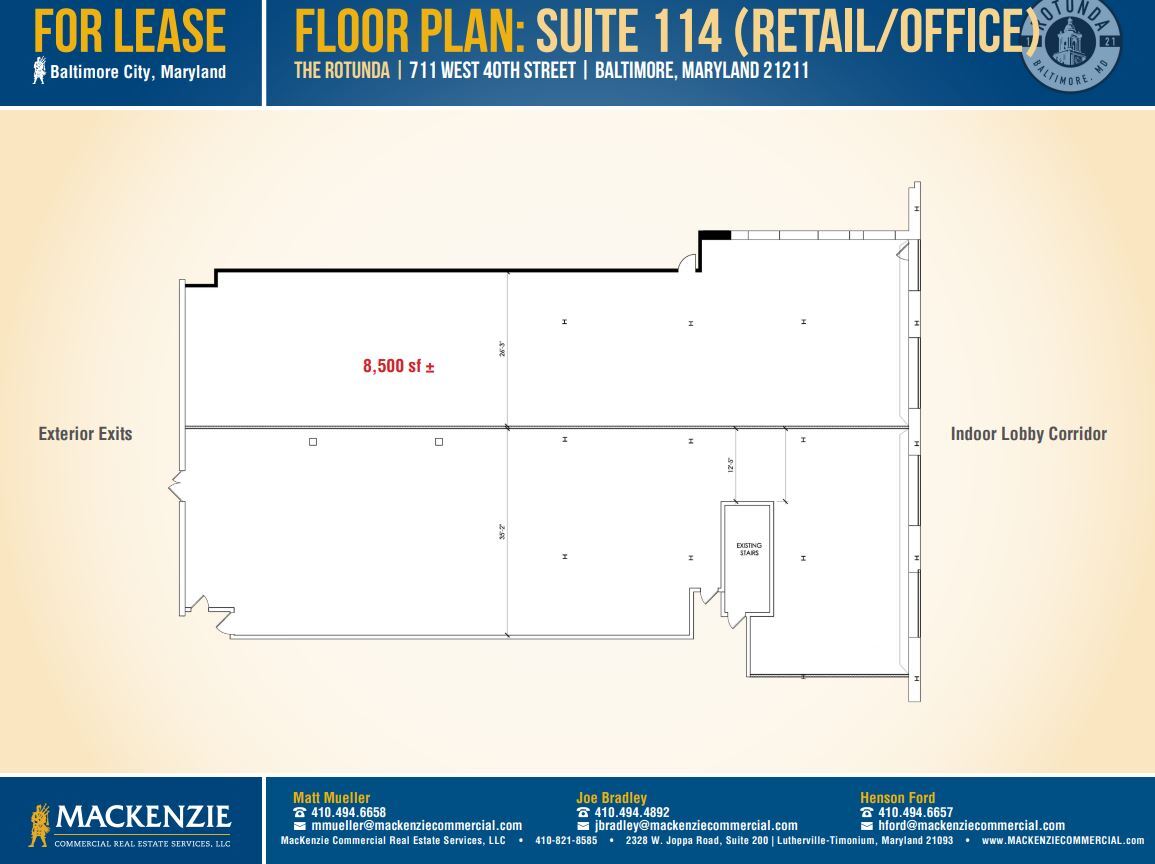 711 W 40th St, Baltimore, MD for lease Floor Plan- Image 1 of 1