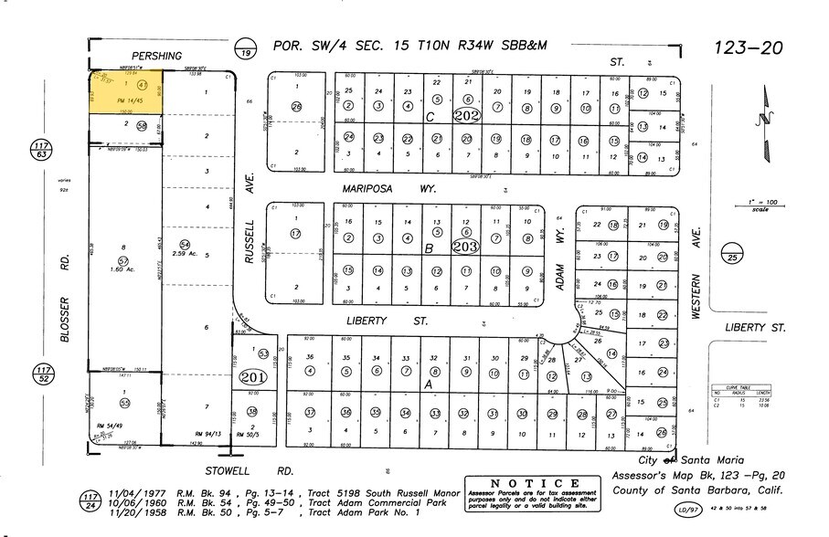 1104 S Blosser Rd, Santa Maria, CA à vendre - Plan cadastral - Image 3 de 4