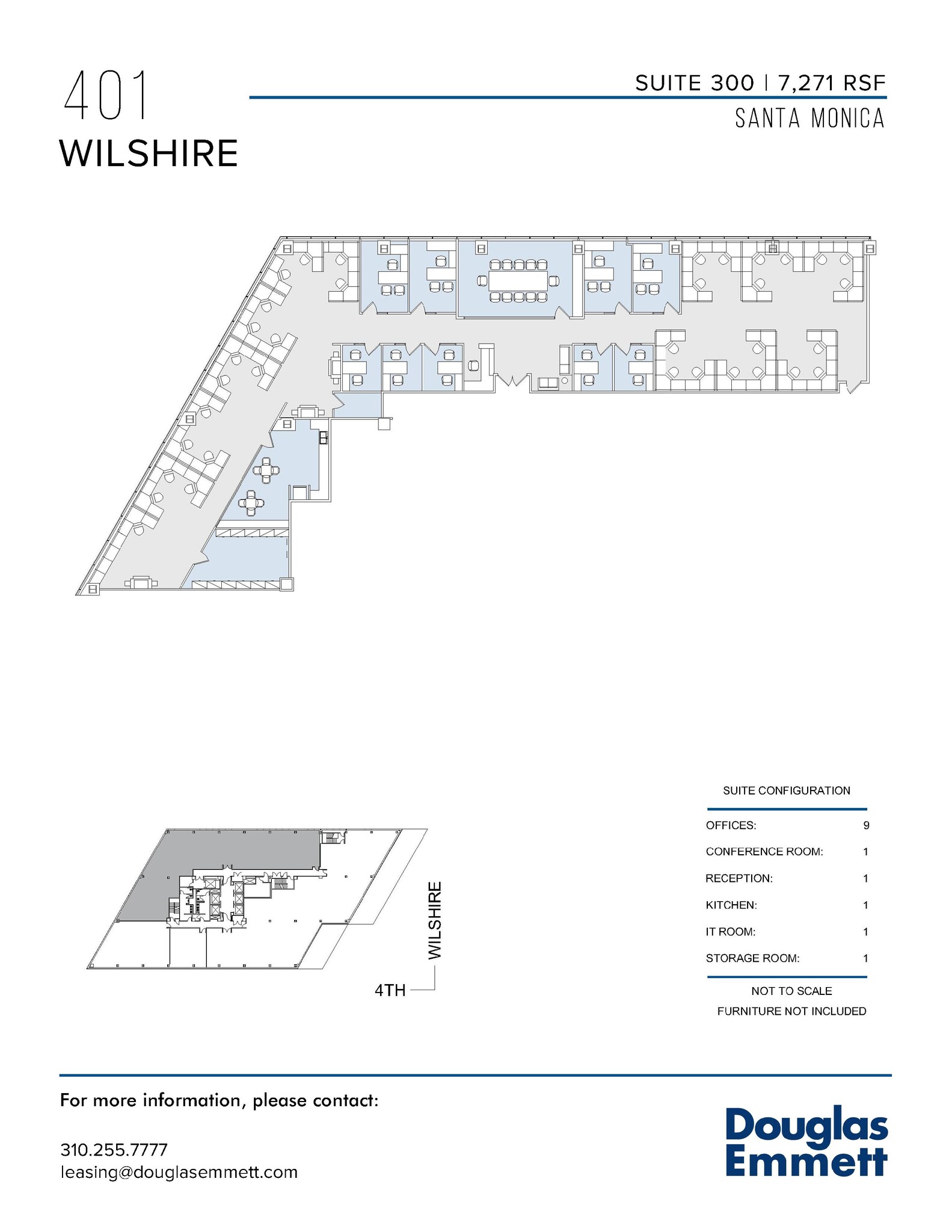 401 Wilshire Blvd, Santa Monica, CA à louer Plan d  tage- Image 1 de 1