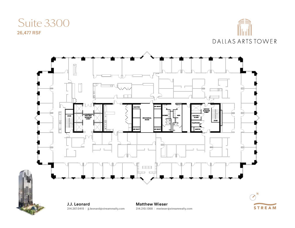 2200 Ross Ave, Dallas, TX à louer Plan d  tage- Image 1 de 1