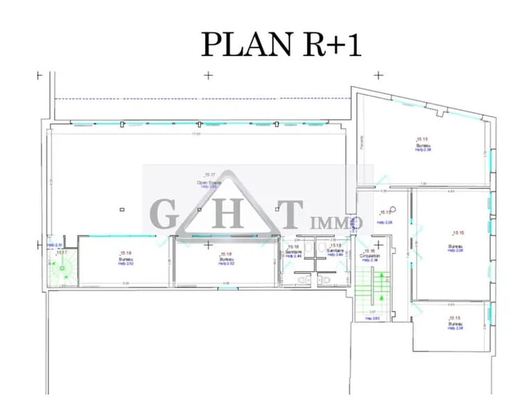 Office in Nanterre for lease - Floor Plan - Image 1 of 1