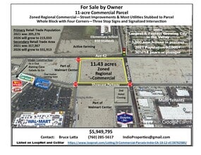 Atlantic Ave, Indio, CA - AERIAL  map view