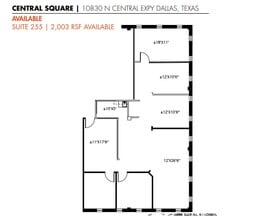 10830 N Central Expy, Dallas, TX à louer Plan d’étage- Image 1 de 1