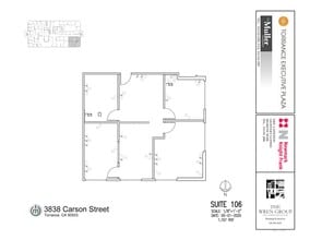 3848 W Carson St, Torrance, CA à louer Plan d’étage- Image 1 de 1