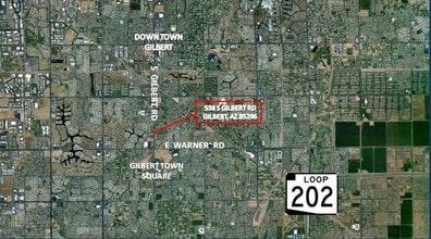 538 S Gilbert Rd, Gilbert, AZ - AERIAL  map view