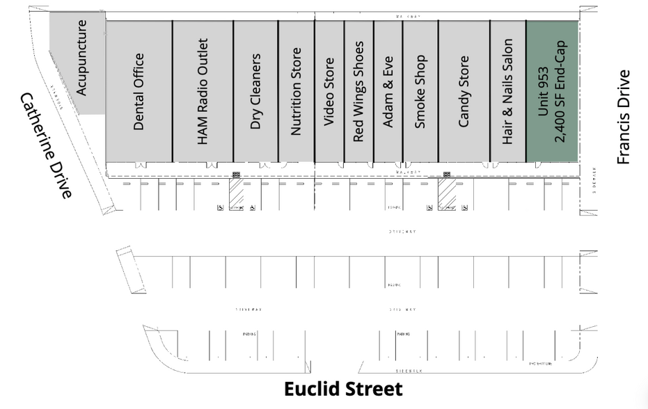 939-953 N Euclid St, Anaheim, CA à louer - Plan de site - Image 2 de 10