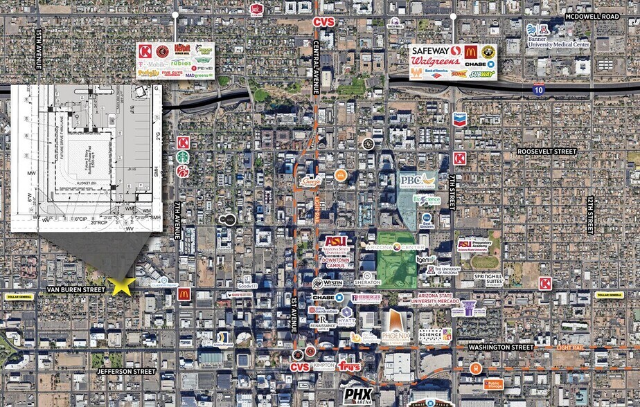 NEC 10th Ave & Van Buren St, Phoenix, AZ à louer - Photo du bâtiment - Image 2 de 2