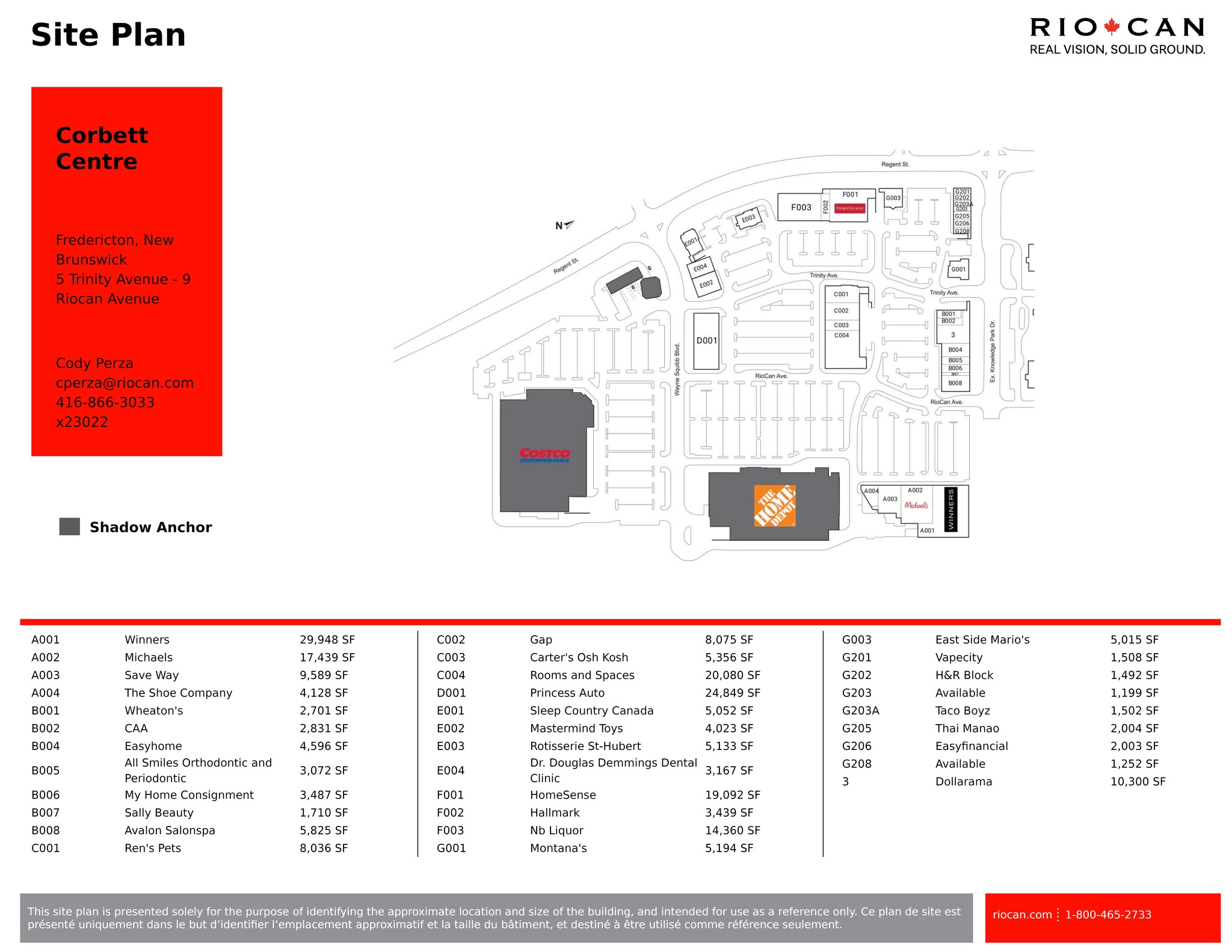 30 Trinity Ave, Fredericton, NB for lease Site Plan- Image 1 of 1