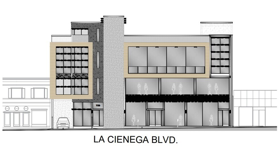729-731 N La Cienega Blvd, Los Angeles, CA à louer - Photo du bâtiment - Image 1 de 5