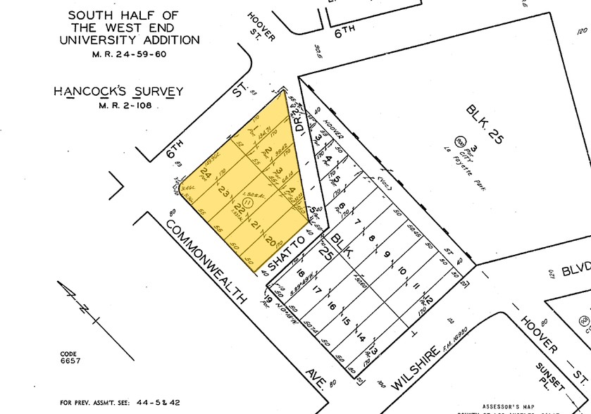 600 S Commonwealth Ave, Los Angeles, CA à louer - Plan cadastral - Image 3 de 8